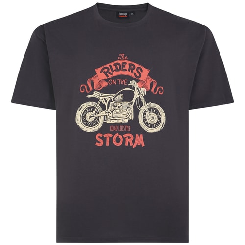 Espionage Riders on the Storm Print T-Shirt Black